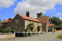Church Street and St Johns church, Corby Glen village
