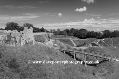 Summertime view of the ruins of Castle Acre Castle