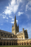 Summertime view of Norwich Cathedral