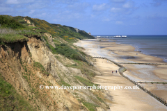 Summer view over the beach at Overstrand village