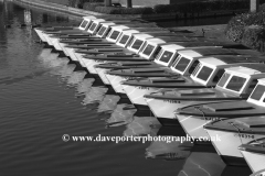 Boats on the river Bure, Wroxham town