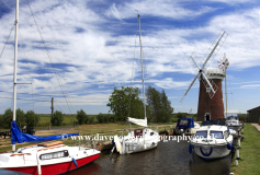 Summer view over Horsey Windmill, Horsey Mere