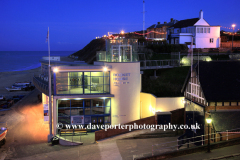 Dusk, RNLI Rocket House Museum at Cromer