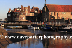 Sunset over Blakeney village Harbour