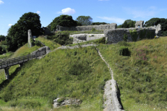 Summertime view of the ruins of Castle Acre Castle