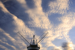 Sunset over Burnham Overy Staithe Windmill