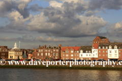 King's Lynn waterfront reflected in the river Ouse