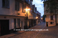 Architecture and shops, Elm Hill, the Lanes, Norwich