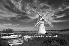 Thurne windmill, river Thurne, Norfolk Broads