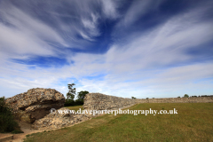 View over Burgh castle near Great Yarmouth