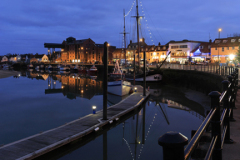 Dusk, Boats in Wells-next-the-Sea harbour