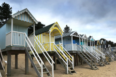 Colourful beachuts on Wells beach