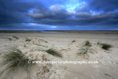 Storm clouds over the beach at Wells-next-the-Sea