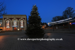 Christmas lights, Corn Exchange, Kettering town