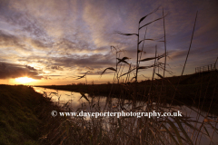 Winter Sunset over the river Nene, Oundle