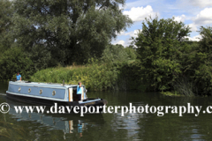 Narrowboat on the river Nene, Oundle