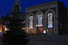 Christmas lights, Corn Exchange, Kettering town