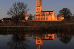Nightime view of St Marys Church, Fotheringhay