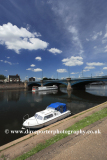 Boats on the river Trent, Trent Bridge, Nottingham