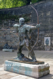 Statue of Robin Hood outside Nottingham Castle