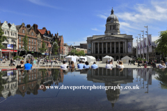 The Council House and infinity pool, Nottingham