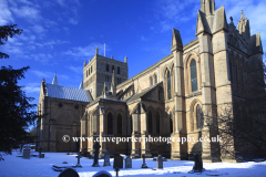 Winter snow over Southwell Minster