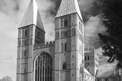 Winter snow over Southwell Minster