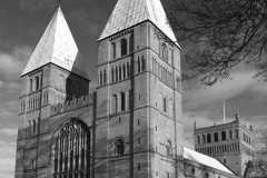 Winter snow over Southwell Minster