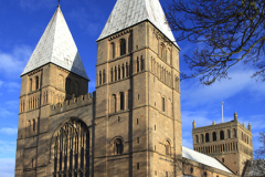 Winter snow over Southwell Minster