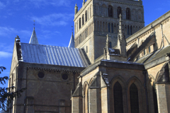 Winter snow over Southwell Minster