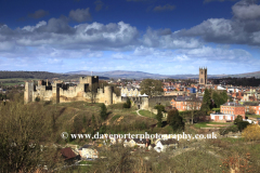 Spring view, Ludlow Castle, Ludlow town