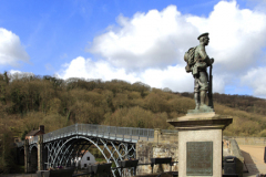 War memorial, river Severn, Ironbridge town