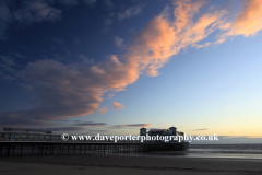 Sunset , Victorian pier at Weston Super Mare