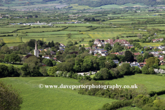 The village of East Brent, Somerset Levels