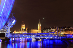 Millennium Eye Wheel, Houses of Parliament at night