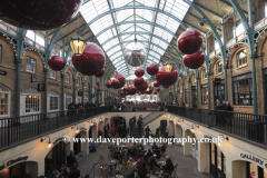 Christmas lights and market stalls, Covent Garden