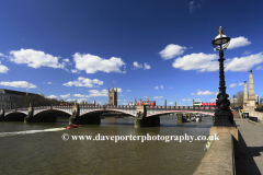 Summer, Lambeth Bridge, river Thames