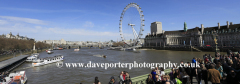 The London Eye, South Bank, river Thames