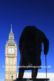 Winston Churchill statue and The Elizabeth Tower