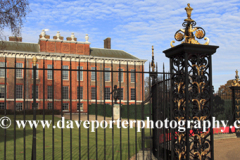 Ornate gates Kensington Palace, Kensington Gardens