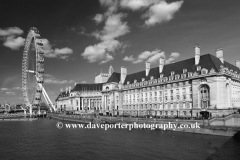 The London Eye, South Bank, river Thames