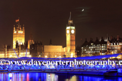 Millennium Eye Wheel, Houses of Parliament at night