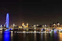 The Millennium Eye Wheel at night
