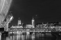 Dusk, Millenium Wheel, South Bank River Thames