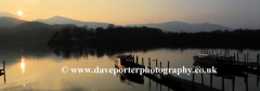 Sunset over Derwentwater lake, Keswick