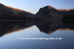 Autumn, Fleetwith Pike fell, reflected in Buttermere