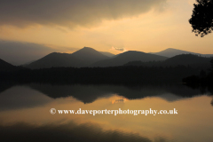 Sunset over Grisdale Pike Fell, Derwentwater