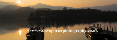Sunset, Boats on Derwentwater Lake