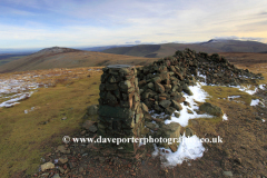 OS trig point and summit cairn, High Pike fell