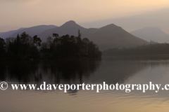 Misty Sunset over Derwentwater lake, Keswick